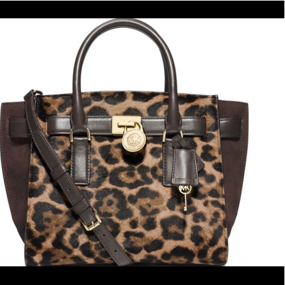 Hamilton Traveler Leopard Hair Calf Messenger